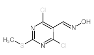 4,6-Dichloro-2-(methylthio)pyrimidine-5-carbaldehyde oxime structure