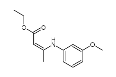 3-(3-methoxyphenylamino)but-2-enoic acid ethyl ester Structure