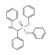 N-(diphenoxyphosphoryl-phenyl-methyl)aniline structure