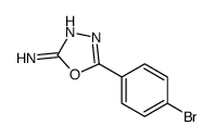 5-(4-溴-苯基)-[1,3,4]噁二唑-2-胺结构式