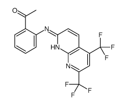 Ethanone, 1-[2-[[5,7-bis(trifluoromethyl)-1,8-naphthyridin-2-yl]amino]phenyl]- (9CI)结构式