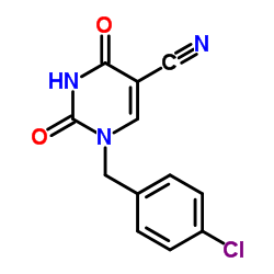 1-(4-Chlorobenzyl)-2,4-dioxo-1,2,3,4-tetrahydro-5-pyrimidinecarbonitrile Structure