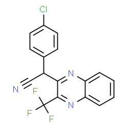 2-(4-CHLOROPHENYL)-2-[3-(TRIFLUOROMETHYL)-2-QUINOXALINYL]ACETONITRILE Structure