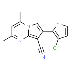 7-(3-Chloro-2-thienyl)-2,4-dimethylpyrrolo[1,2-a]pyrimidine-8-carbonitrile结构式