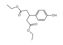 3-(4-hydroxy-phenyl)-glutaric acid diethyl ester结构式