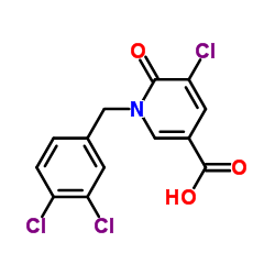 5-CHLORO-1-(3,4-DICHLORO-BENZYL)-6-OXO-1,6-DIHYDRO-PYRIDINE-3-CARBOXYLIC ACID Structure