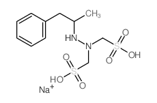 (2-(1-methyl-2-phenylethyl)hydrazine-1,1-diyl)dimethanesulfonic acid Structure