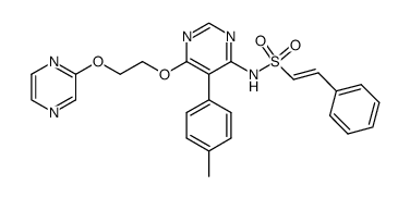 2-phenyl-ethenesulfonic acid {6-[2-(pyrazin-2-yloxy)-ethoxy]-5-p-tolyl-pyrimidin-4-yl}-amide Structure