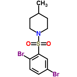 1-((2,5-dibromophenyl)sulfonyl)-4-Methylpiperidine结构式