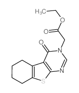 ethyl 2-(4-oxo-5,6,7,8-tetrahydro-[1]benzothiolo[2,3-d]pyrimidin-3-yl)acetate Structure