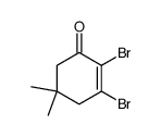 2,3-dibrom-5,5-dimethylcyclohex-2-en-1-on结构式