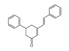5-phenyl-3-(2-phenylethenyl)cyclohex-2-en-1-one Structure