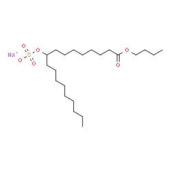 sodium butyl 9(or 10)-(sulphonatooxy)octadecanoate structure