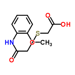 2-({[(2-methoxyphenyl)carbamoyl]methyl}sulfanyl)acetic acid结构式