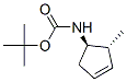 Carbamic acid, [(1R,2R)-2-methyl-3-cyclopenten-1-yl]-, 1,1-dimethylethyl ester, Structure