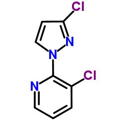 3-Chloro-2-(3-chloro-1H-pyrazol-1-yl)pyridine结构式