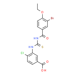 5-[[[(3-BROMO-4-ETHOXYBENZOYL)AMINO]THIOXOMETHYL]AMINO]-2-CHLORO-BENZOIC ACID picture