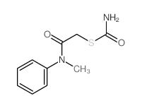 2-carbamoylsulfanyl-N-methyl-N-phenyl-acetamide structure
