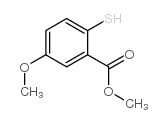 2-疏基-5-甲氧基苯甲酸甲酯结构式