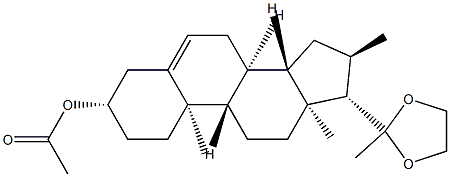 3β-(Acetyloxy)-16α-methylpregn-5-en-20-one ethylene acetal结构式