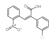 2-(3-chlorophenyl)-3-(2-nitrophenyl)prop-2-enoic acid structure