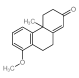 8-methoxy-4a-methyl-3,4,9,10-tetrahydrophenanthren-2-one结构式