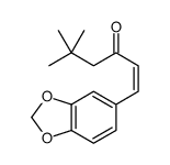 5,5-Dimethyl-1-(1,3-benzodioxol-5-yl)-1-hexen-3-one structure