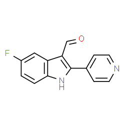 1H-Indole-3-carboxaldehyde,5-fluoro-2-(4-pyridinyl)-(9CI) picture