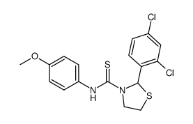 3-Thiazolidinecarbothioamide,2-(2,4-dichlorophenyl)-N-(4-methoxyphenyl)-(9CI) structure
