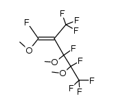 1,3,4,5,5,5-hexafluoro-1,3,4-trimethoxy-2-trifluoromethyl-pent-1-ene结构式