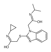 1H-Benzimidazole-1-acetamide,2-[[2-(cyclopropylamino)-2-oxoethyl]thio]-N-(1-methylethyl)-(9CI)结构式