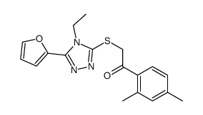 Ethanone, 1-(2,4-dimethylphenyl)-2-[[4-ethyl-5-(2-furanyl)-4H-1,2,4-triazol-3-yl]thio]- (9CI) picture