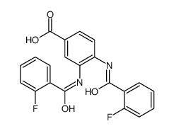 3,4-bis[(2-fluorobenzoyl)amino]benzoic acid Structure
