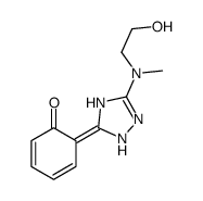 6-[5-[2-hydroxyethyl(methyl)amino]-1,2-dihydro-1,2,4-triazol-3-ylidene]cyclohexa-2,4-dien-1-one Structure
