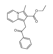3-methyl-1-(2-oxo-2-phenyl-ethyl)-indolizine-2-carboxylic acid ethyl ester Structure