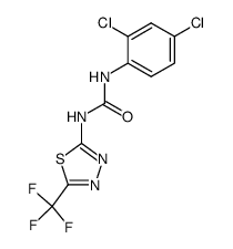 1-(2,4-dichloro-phenyl)-3-(5-trifluoromethyl-[1,3,4]thiadiazol-2-yl)-urea结构式