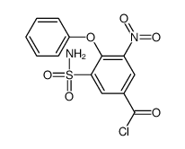 3-nitro-4-phenoxy-5-sulfamoylbenzoyl chloride Structure