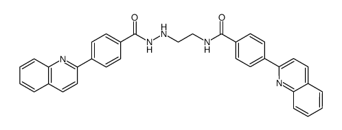 4-quinolin-2-yl-N-{2-[N'-(4-quinolin-2-yl-benzoyl)-hydrazino]-ethyl}-benzamide Structure