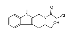2-chloro-1-[3-(hydroxymethyl)-1,3,4,9-tetrahydropyrido[3,4-b]indol-2-yl]ethanone结构式