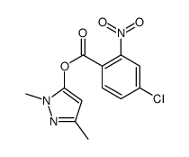 (2,5-dimethylpyrazol-3-yl) 4-chloro-2-nitrobenzoate Structure