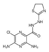 3,5-diamino-6-chloro-pyrazine-2-carboxylic acid thiazolidin-2-ylidene-hydrazide结构式