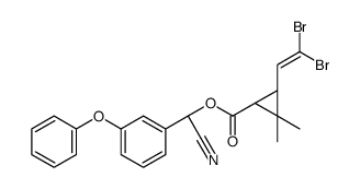 [(S)-cyano-(3-phenoxyphenyl)methyl] (1R,3R)-3-(2,2-dibromoethenyl)-2,2-dimethyl-cyclopropane-1-carboxylate结构式