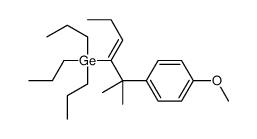 [2-(4-methoxyphenyl)-2-methylhex-3-en-3-yl]-tripropylgermane结构式