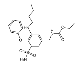 N-(3-n-butylamino-4-phenoxy-5-sulfamylbenzyl)urethan Structure
