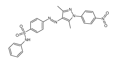 4-[3,5-dimethyl-1-(4-nitro-phenyl)-1H-pyrazol-4-ylazo]-N-phenyl-benzenesulfonamide Structure