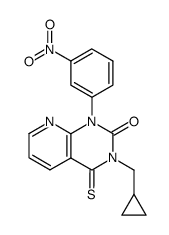 3-cyclopropylmethyl-1-(3-nitro-phenyl)-4-thioxo-3,4-dihydro-1H-pyrido[2,3-d]pyrimidin-2-one结构式