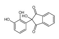 2-(2,3-dihydroxyphenyl)-2-hydroxyindene-1,3-dione结构式