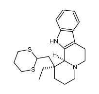 1-(1,3-dithian-2-ylmethyl)-1-ethyl-1,2,3,4,6,7,12,12b-octahydroindolo[2,3-a]quinolizine结构式