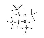 1,2,3,4-tetratert-butyl-1,2,3,4-tetramethyltetrasiletane结构式