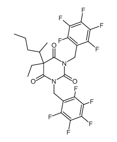 5-ethyl-5-(1-methyl-butyl)-1,3-bis-pentafluorobenzyl-pyrimidine-2,4,6-trione结构式